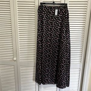 Nasty Gal Satin Floral Black Skirt - NWT